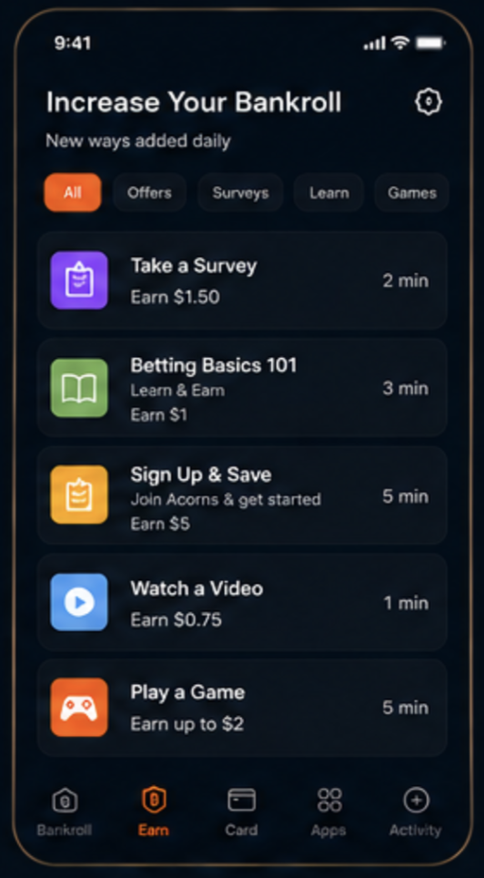 CoverSports bonus offers screen